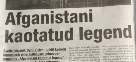 Reet Kudu über Die verlorene Legende Afghanistans