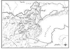 Karte Nordost-Afghanistans